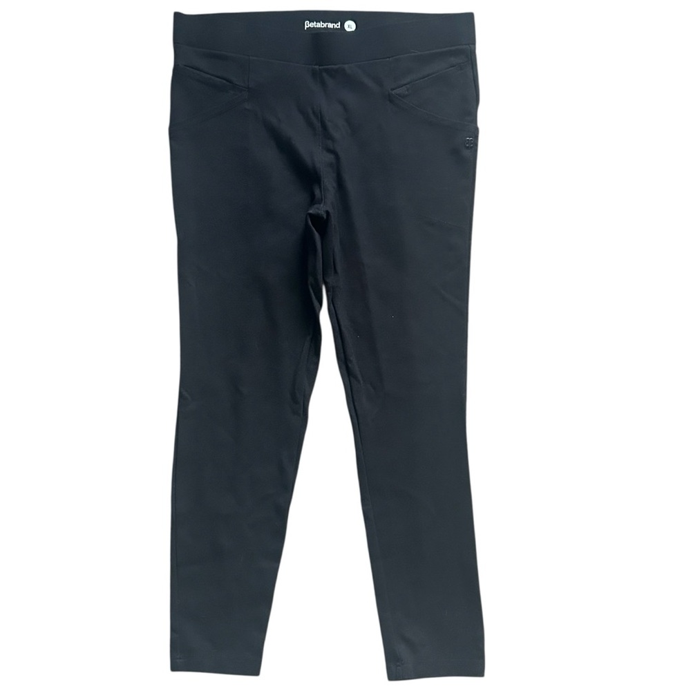 Betabrand Black Dress Pant Yoga Pants XL Stretch Pull-On Workwear